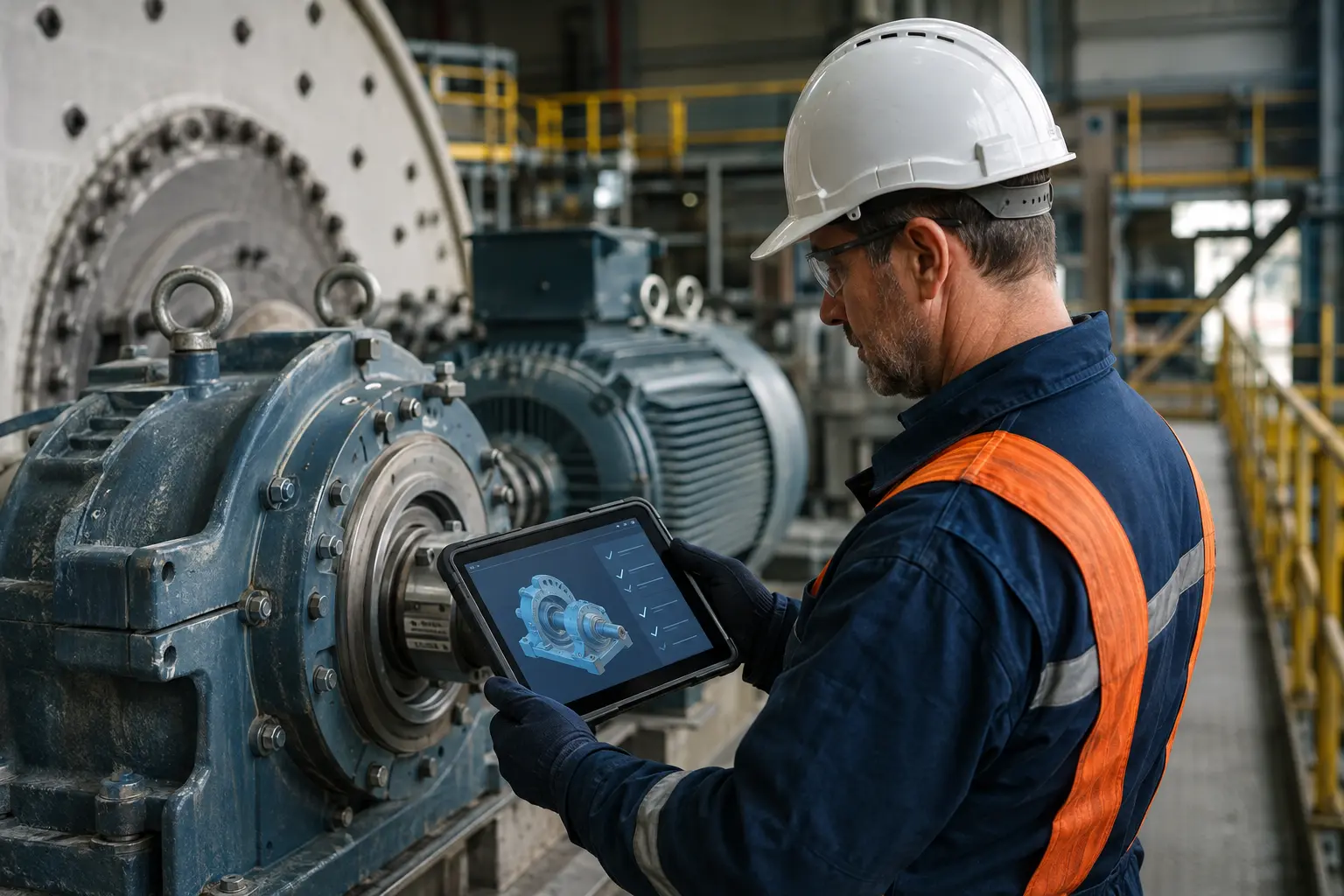 Technician using digital guidance